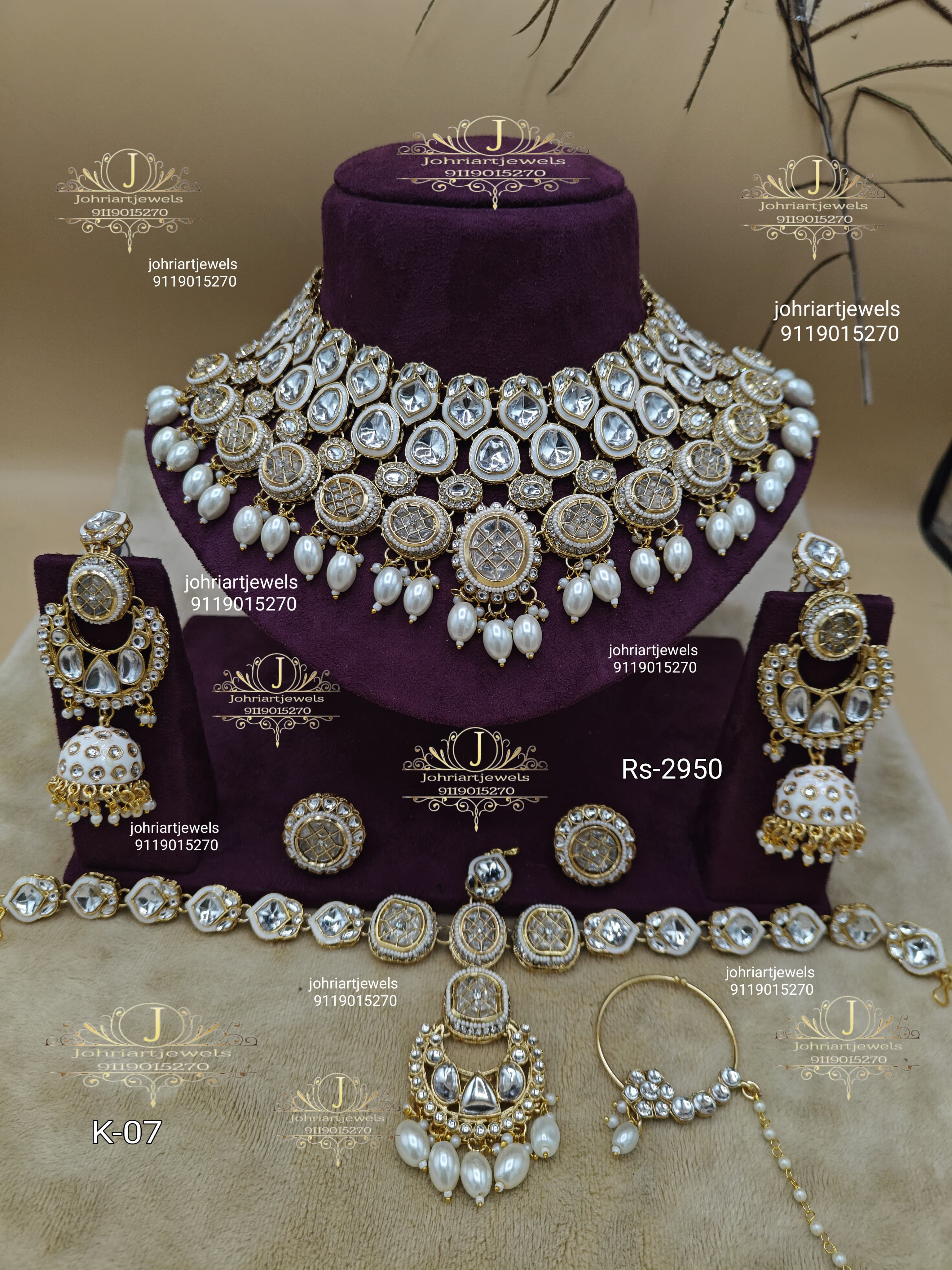 K-07.    Kundan bridal jewellery