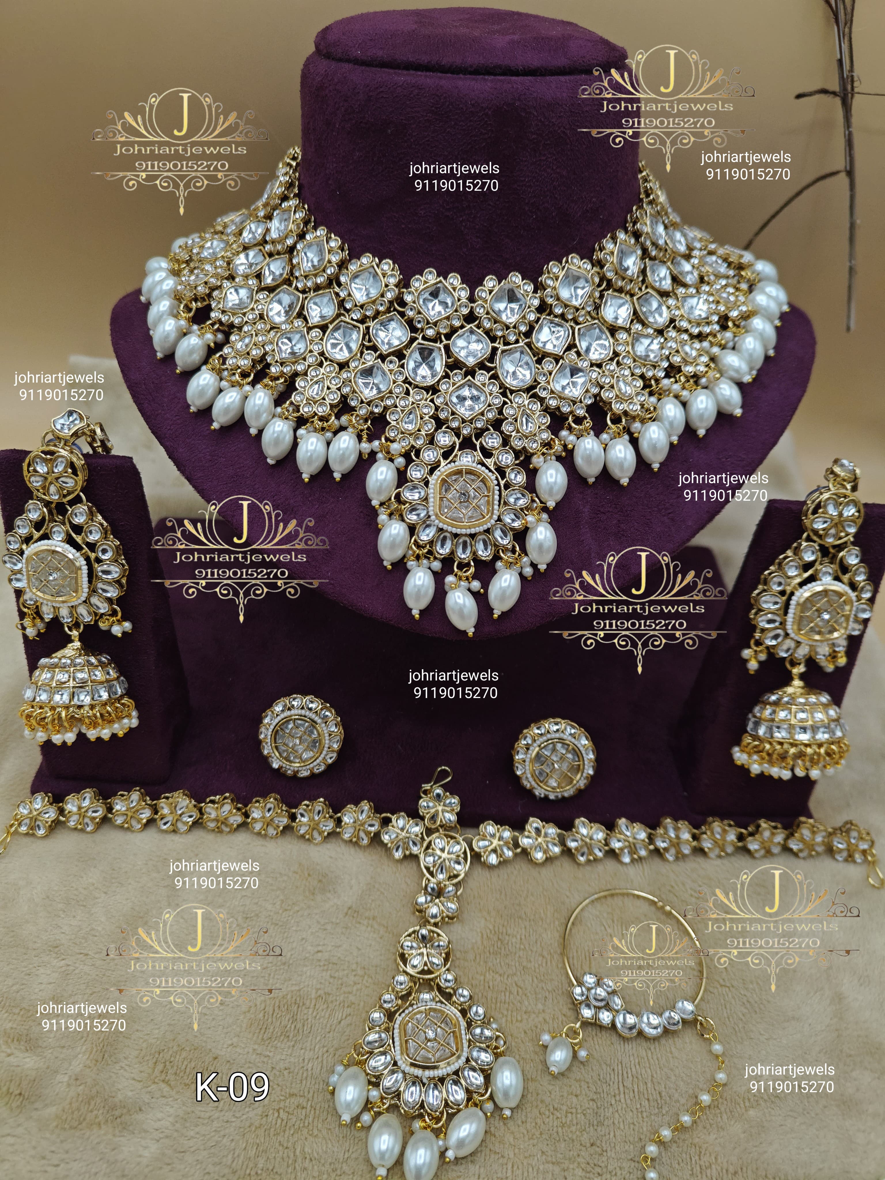K-09.  Kundan bridal jewellery