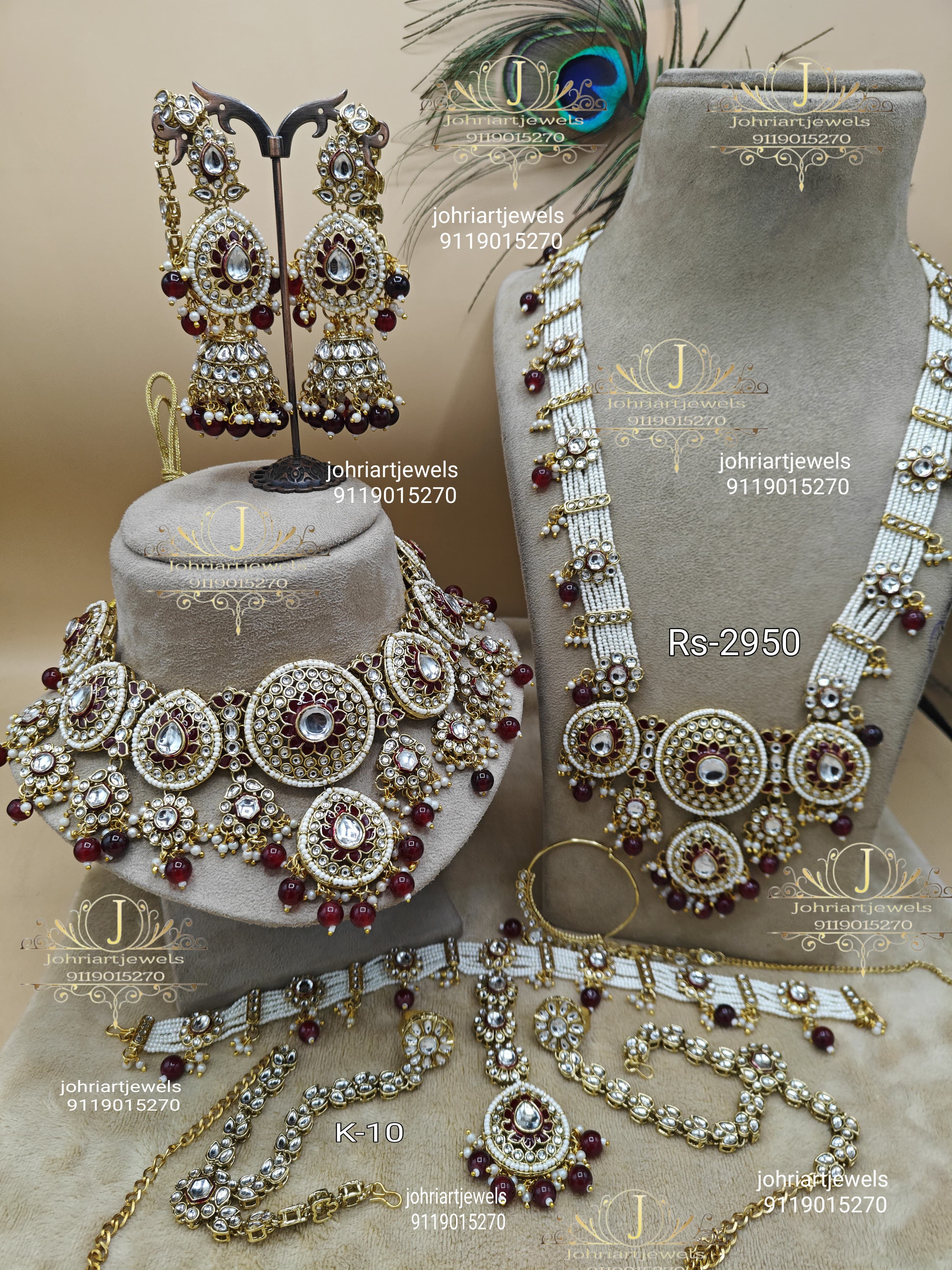 K-10.   Kundan bridal jewellery