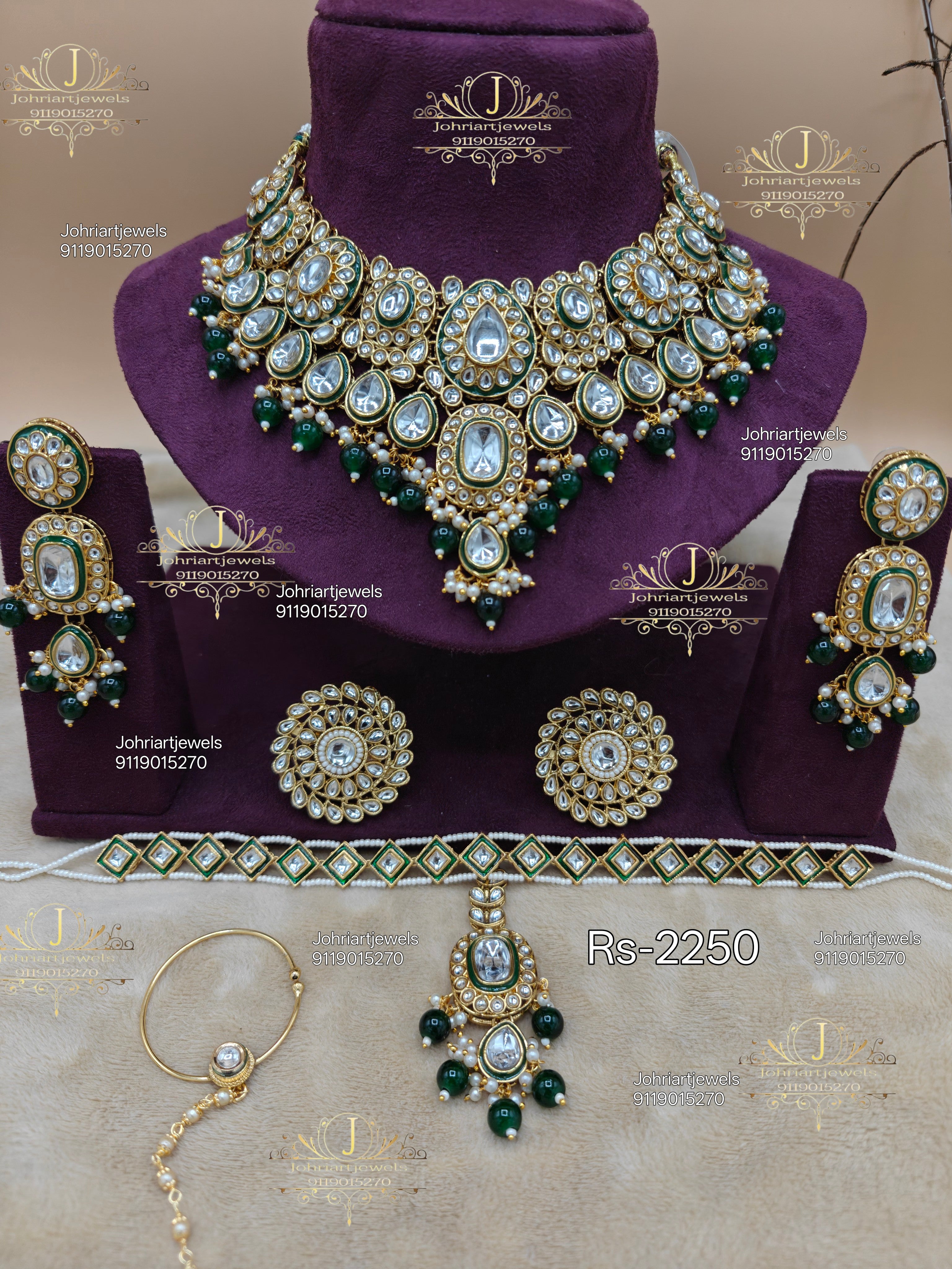 2250.   Kundan bridal jewellery