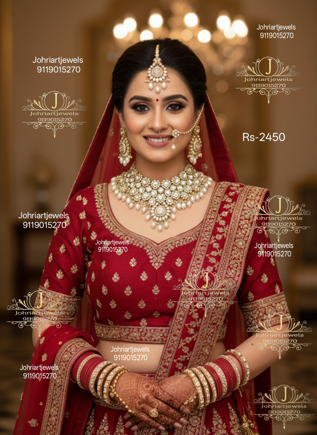 K-09.    Kundan bridal jewellery