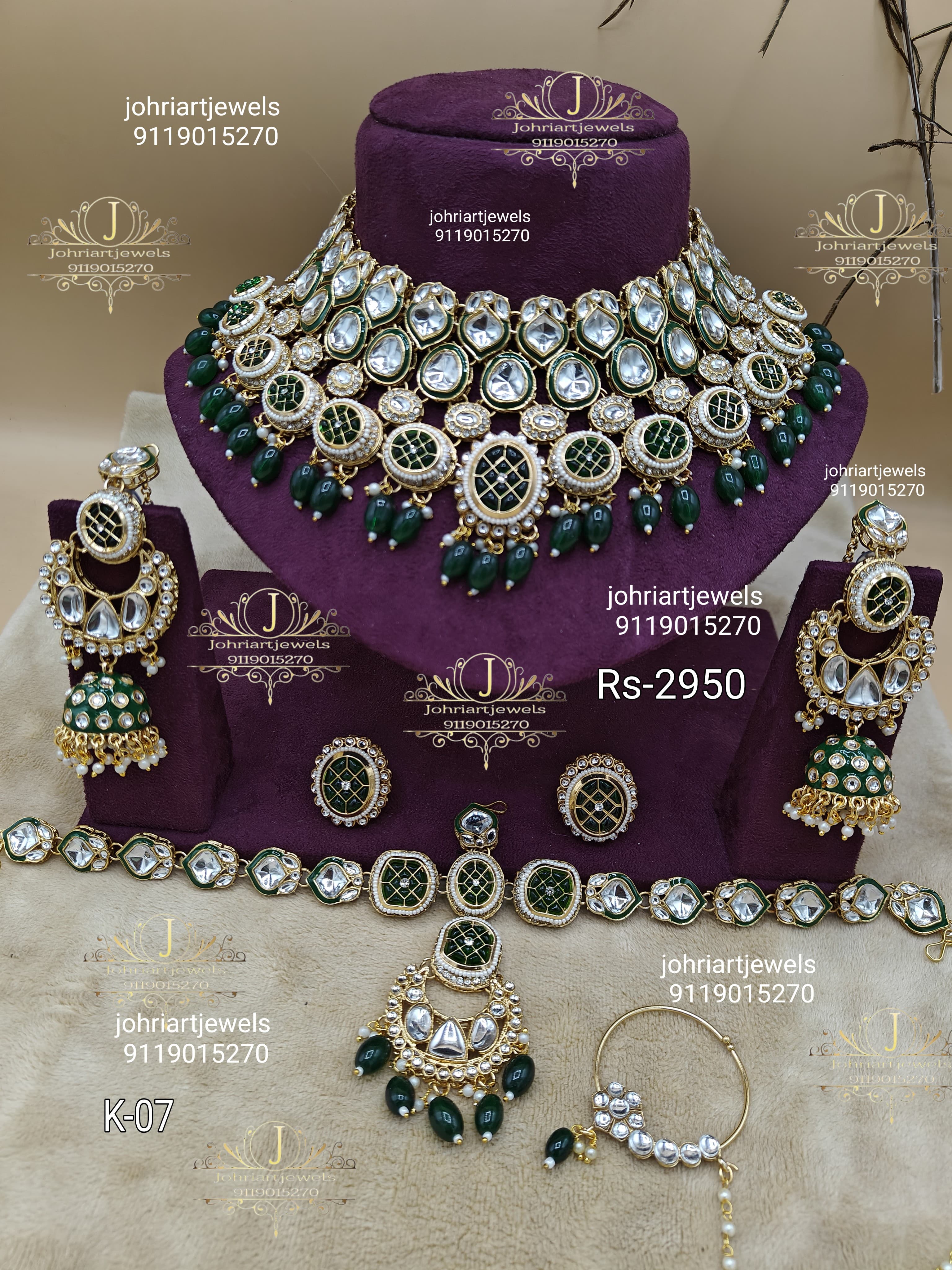 K-07.  Kundan bridal jewellery