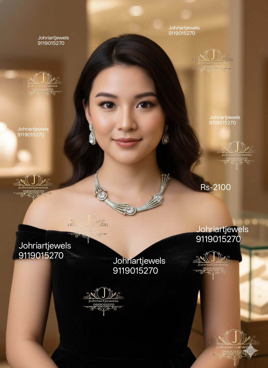 Ad necklace.  Mehandi polish