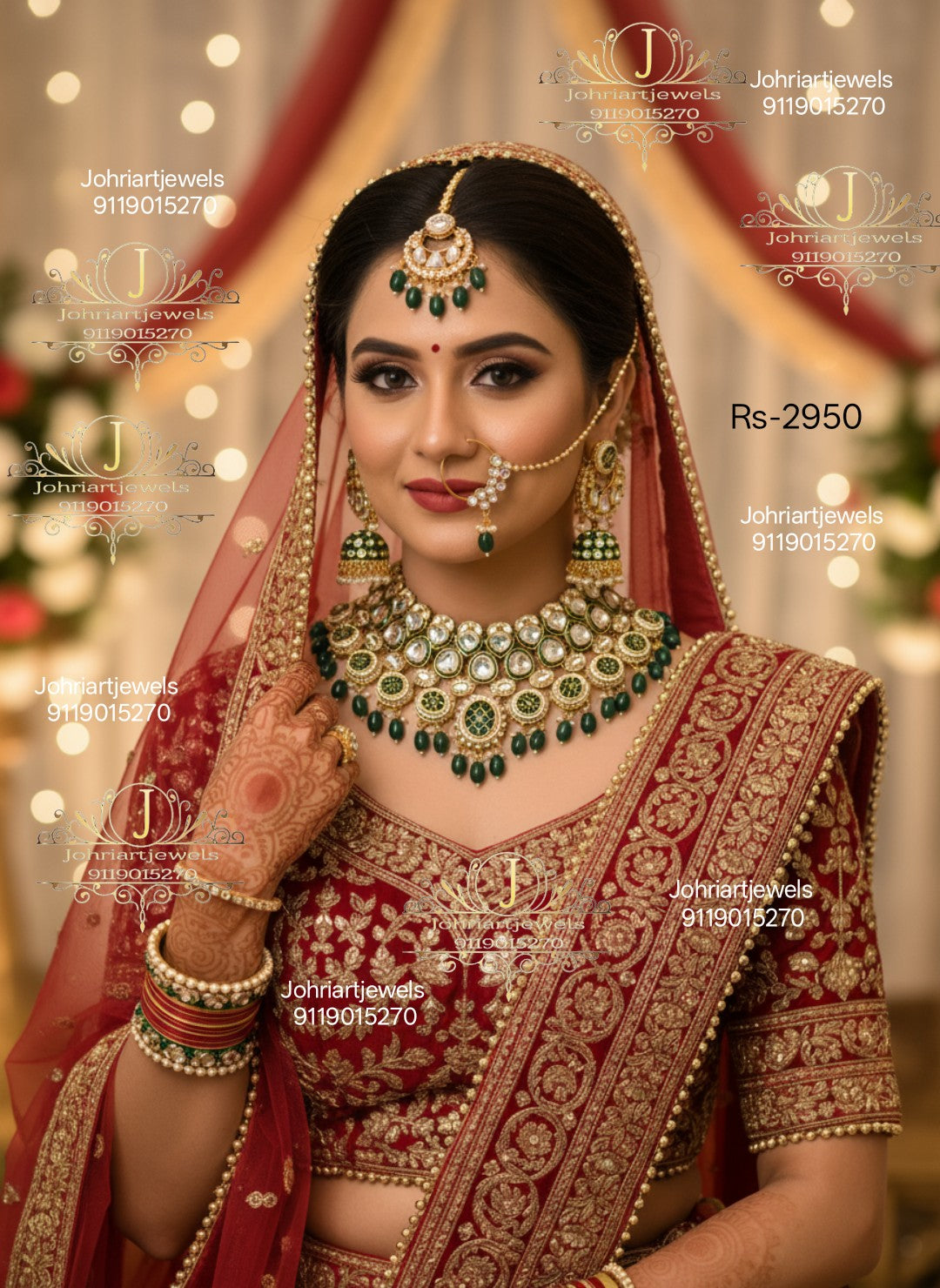K-07.  Kundan bridal jewellery